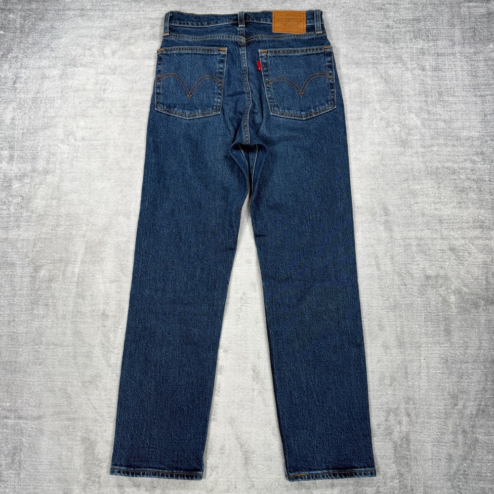 Levis Jeans Womens 23 Blue Dark Wash Wedgie Straight High Rise Premium Denim